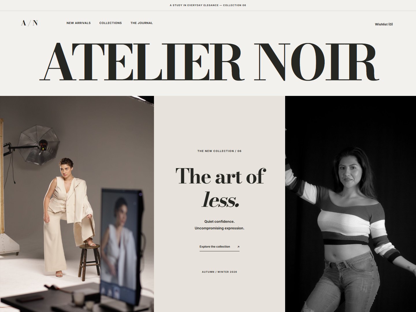 ATELIER NOIR website preview