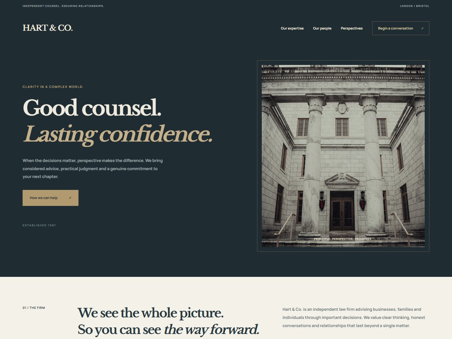 HART & CO. website preview